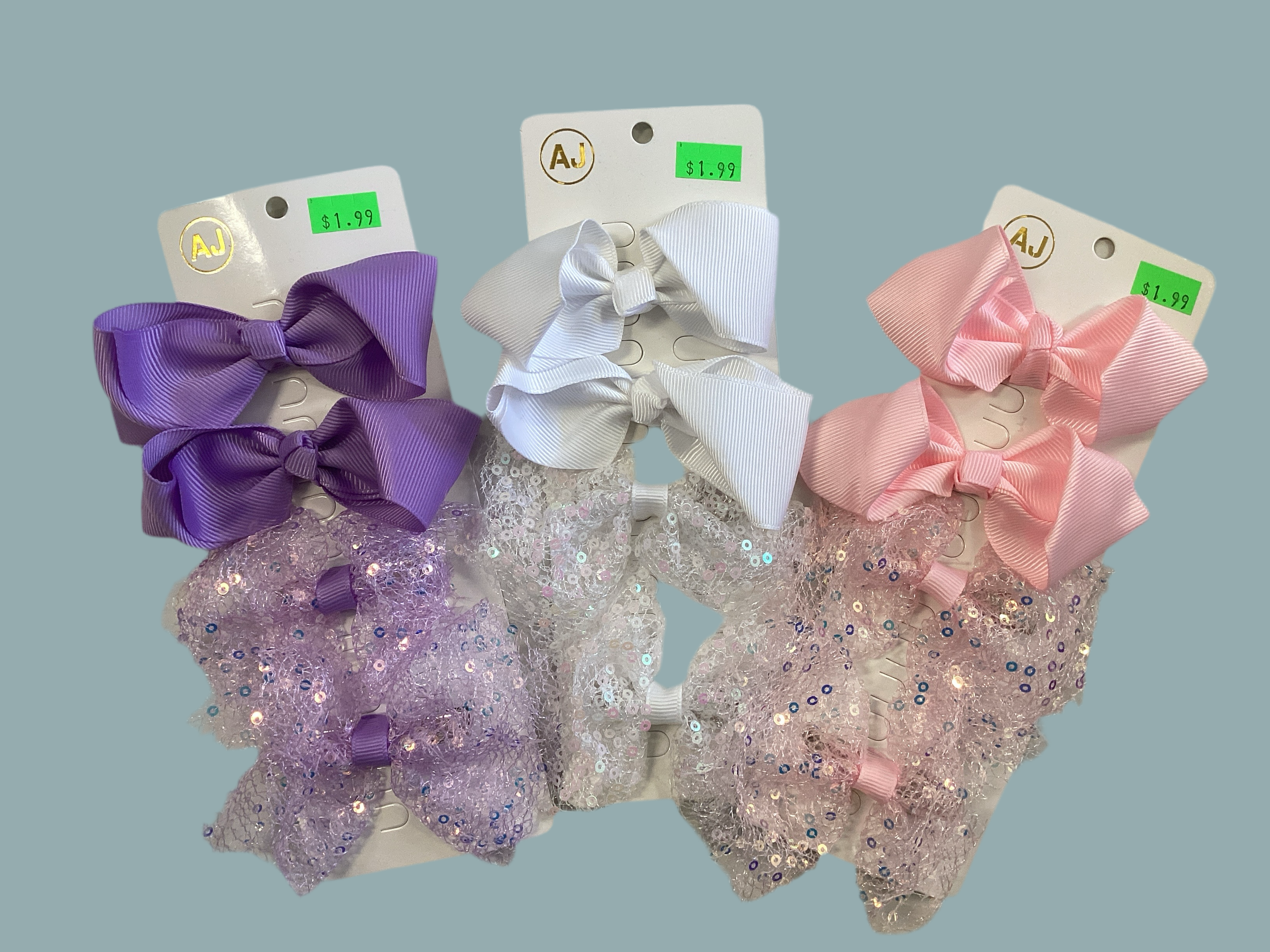 Cloth Clip-In Hair Bows